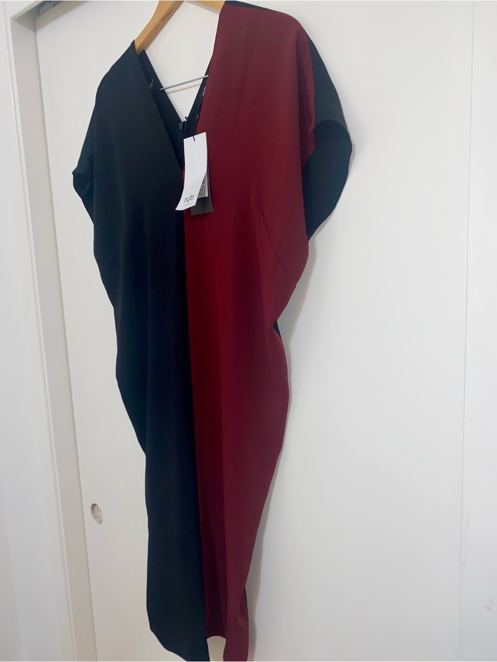 Ruti Black And Merlot Rosie Colorblock Dress